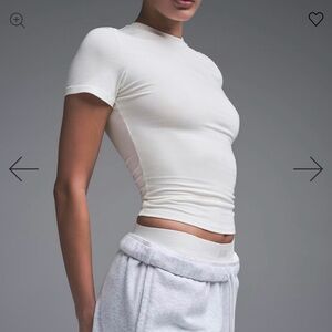 Skims Cotton Jersey Fitted Top